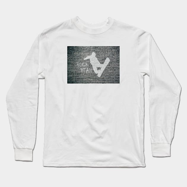 Huck Yeah Brick (Snowboarding) Long Sleeve T-Shirt by esskay1000